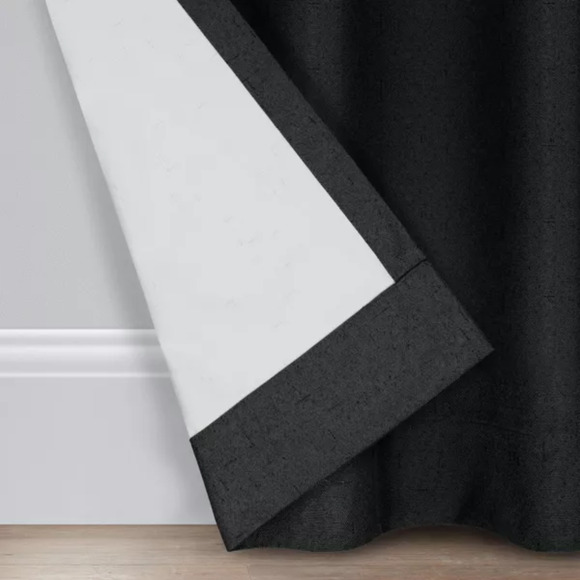 Blackout Grommet Panel Curtain 42in x 63in Charcoal BRAND NEW - Picture 2 of 3